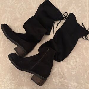 ERIC MICHAEL FAUX SUEDE VEGAN 8 1/2 ~ SLOUCHY OVER THE KNEE BOOTS ~ Barely Used!